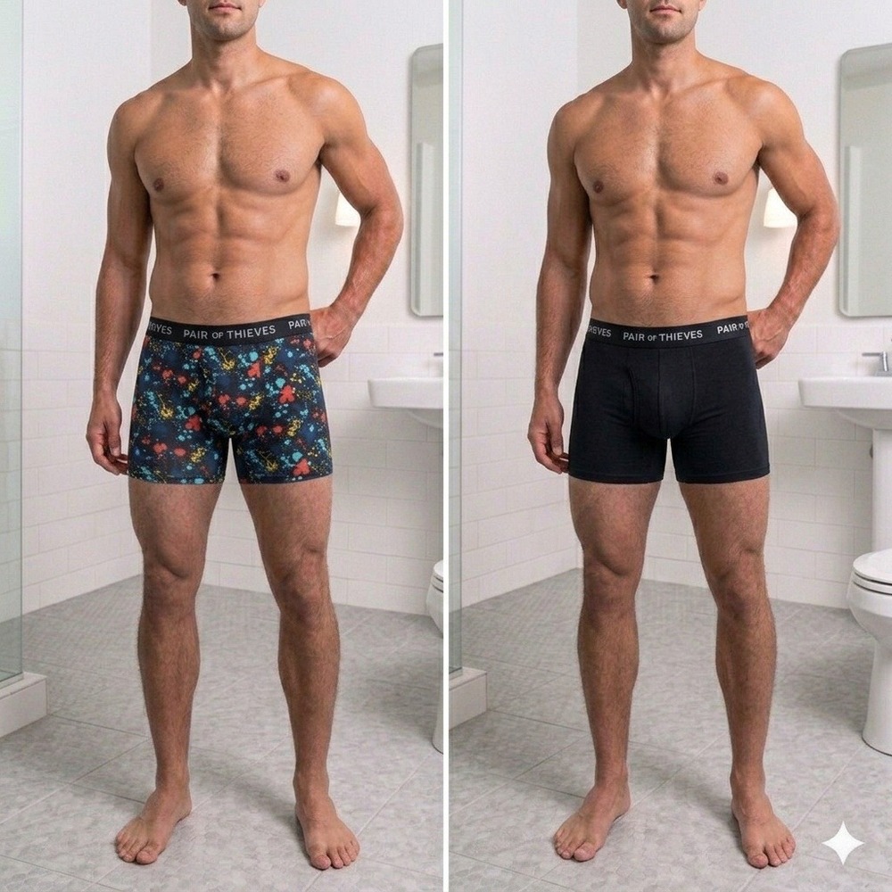 Pair of Thieves SuperFIT Magic Mesh Boxer Briefs Men S (28-30) Multi/Black